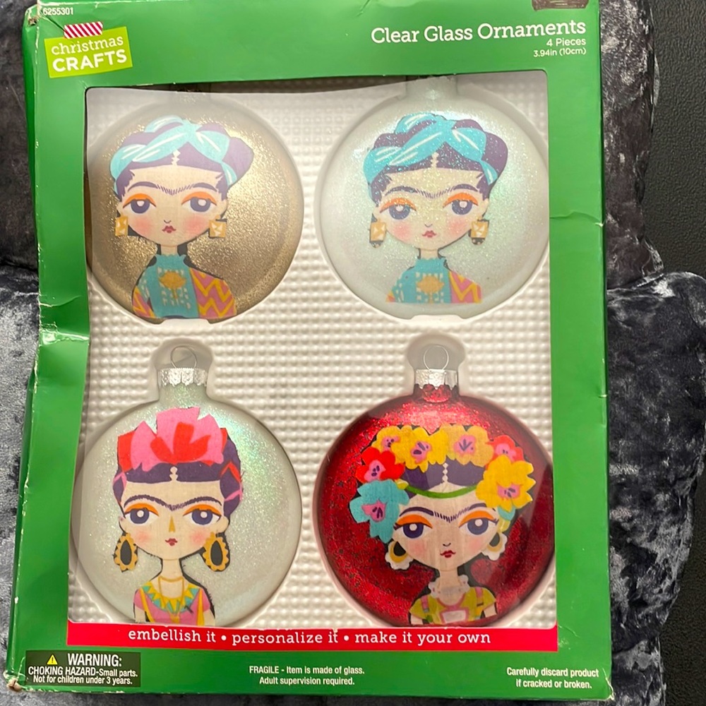 Frida Kahlo Ornaments Set of 4
